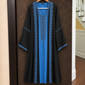 Black & Blue Moroccan Takshita with Embroidered Detailing